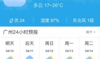 广州未来7日天气预报